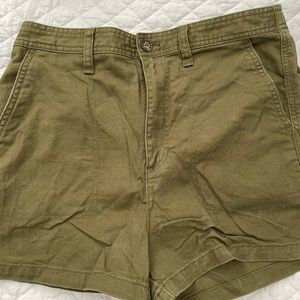 Olive green Madewell shorts